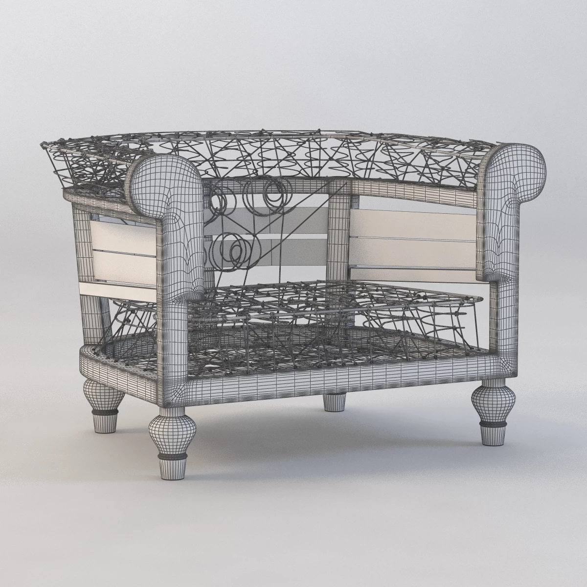 Poltrona Frau Ghostfield Chair 3D Model_010